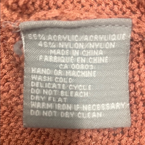 Jana V-Neck Sweater in Rust Orange 3/4 Sleeves V Neck With Beads Sz XL - Picture 8 of 13